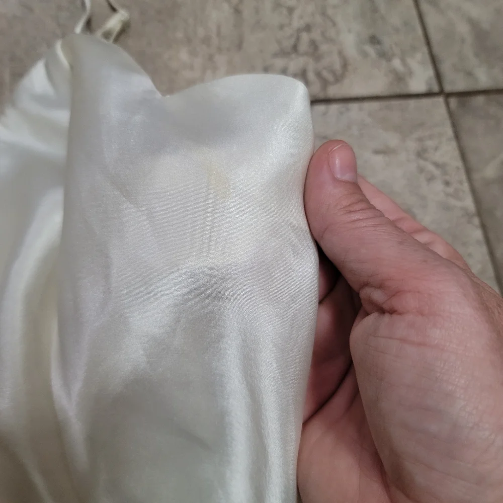 Vintage 90s Victoria’s Secret Gold Label Satin Bridal Slip Mini Dress Ivory - Picture 8 of 12